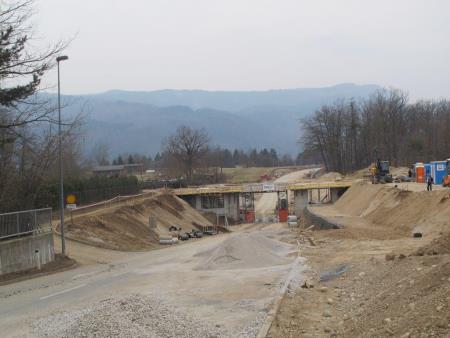 Gradbišče kolesarske povezave